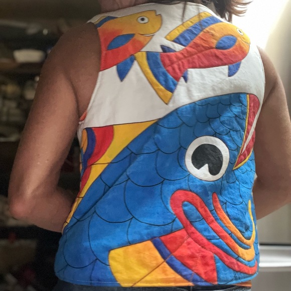 Julia Pinkham hand painted custom vest - Picture 8 of 13